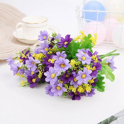 7-Forks Artificial Silk Garden Wedding Bouquet Home Daisy Flower Flowers Decor